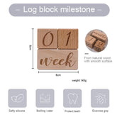 3pcs/set Handmade Baby Milestone Cards Square Engraved Wood Infants-TB00779-Veeddydropshipping